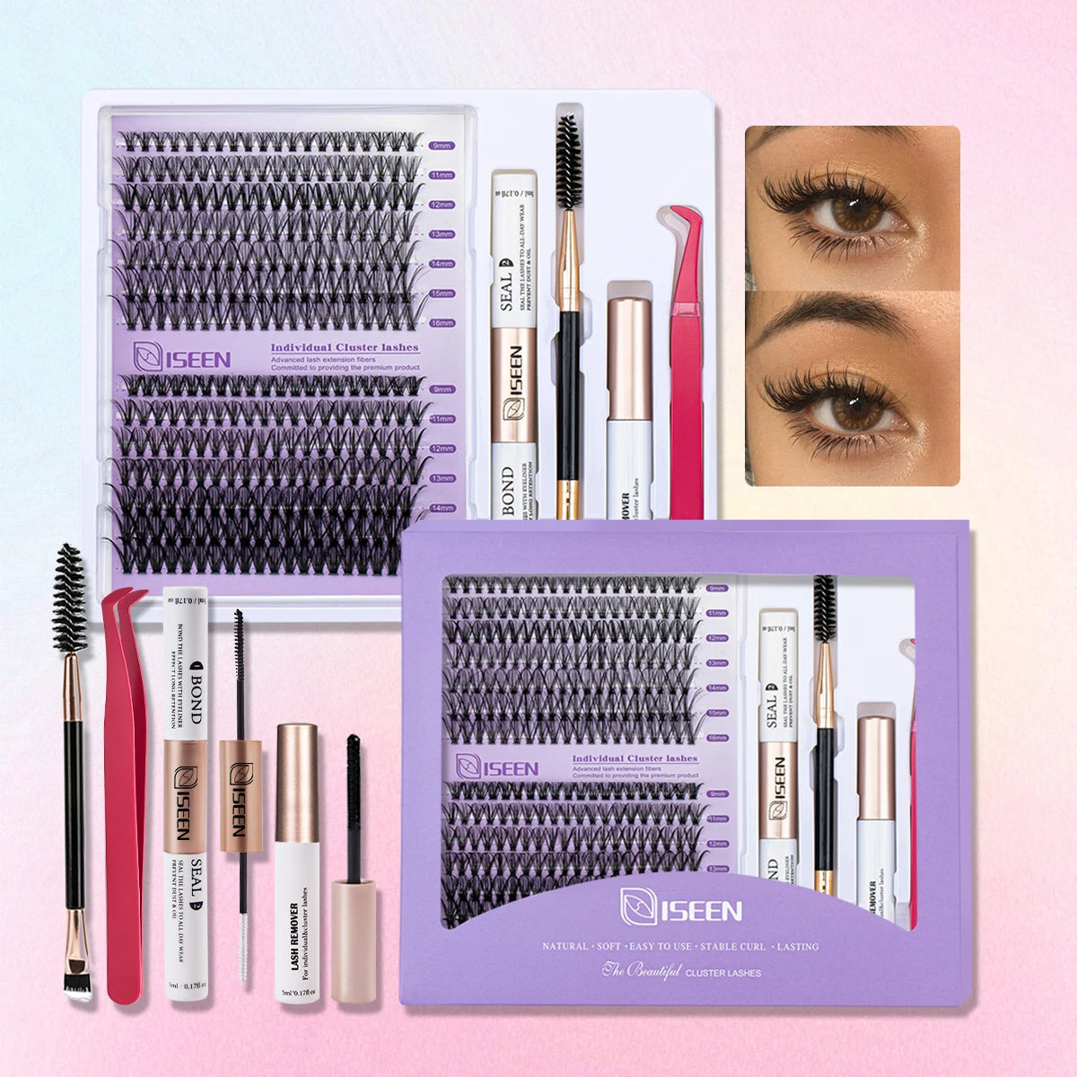 Individual False Eyelashes Mix High-capacity Natural DIY Extension Lashes Cluster Multi Style Fusion eye Makeup tool